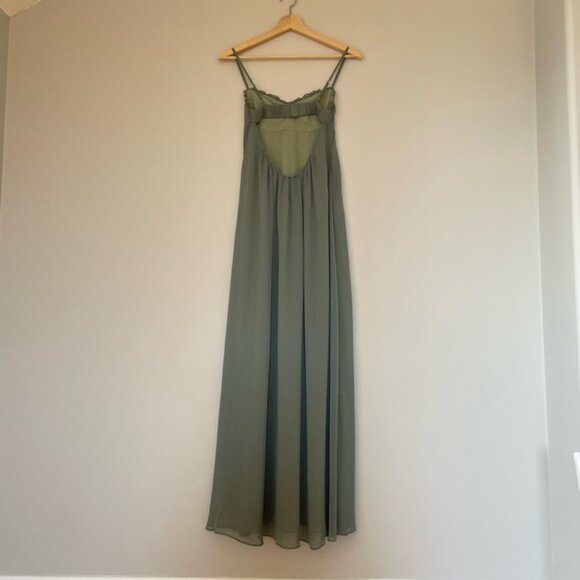 NEW Reformation Cebba Elegant Maxi Dress Green Moss | size 0 - Picture 11 of 15